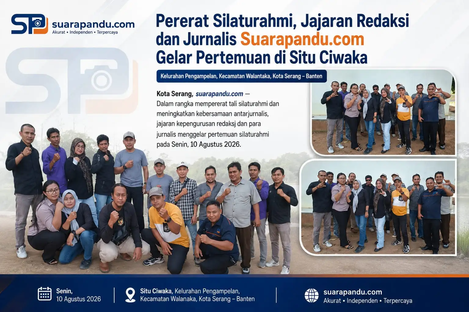 Pererat Silaturahmi, Jajaran Redaksi dan Jurnalis Suarapandu.com Gelar Pertemuan di situ ciwaka
