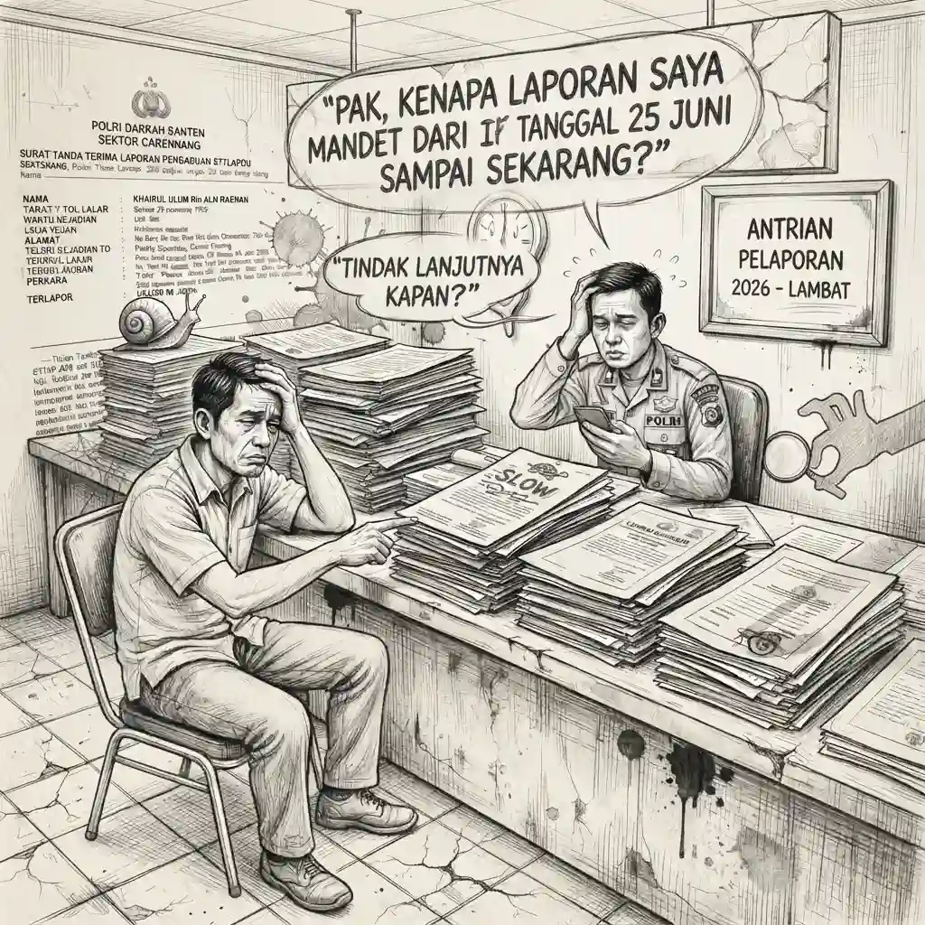 Sudah Dilaporkan ke Polsek Carenang, Dugaan Penipuan Lowongan Kerja Rp19,75 Juta Masih Tanpa Kabar
