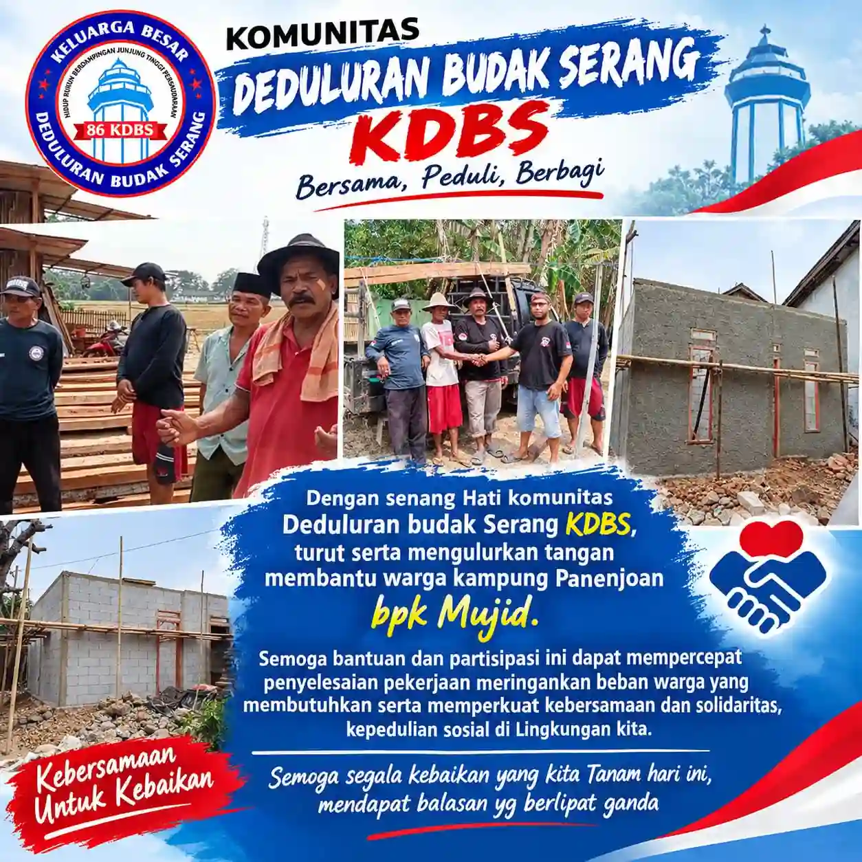 KDBS Turun Tangan Bantu Bedah Rumah Warga Panenjoan, Balok dan Bambu Jadi Kendala