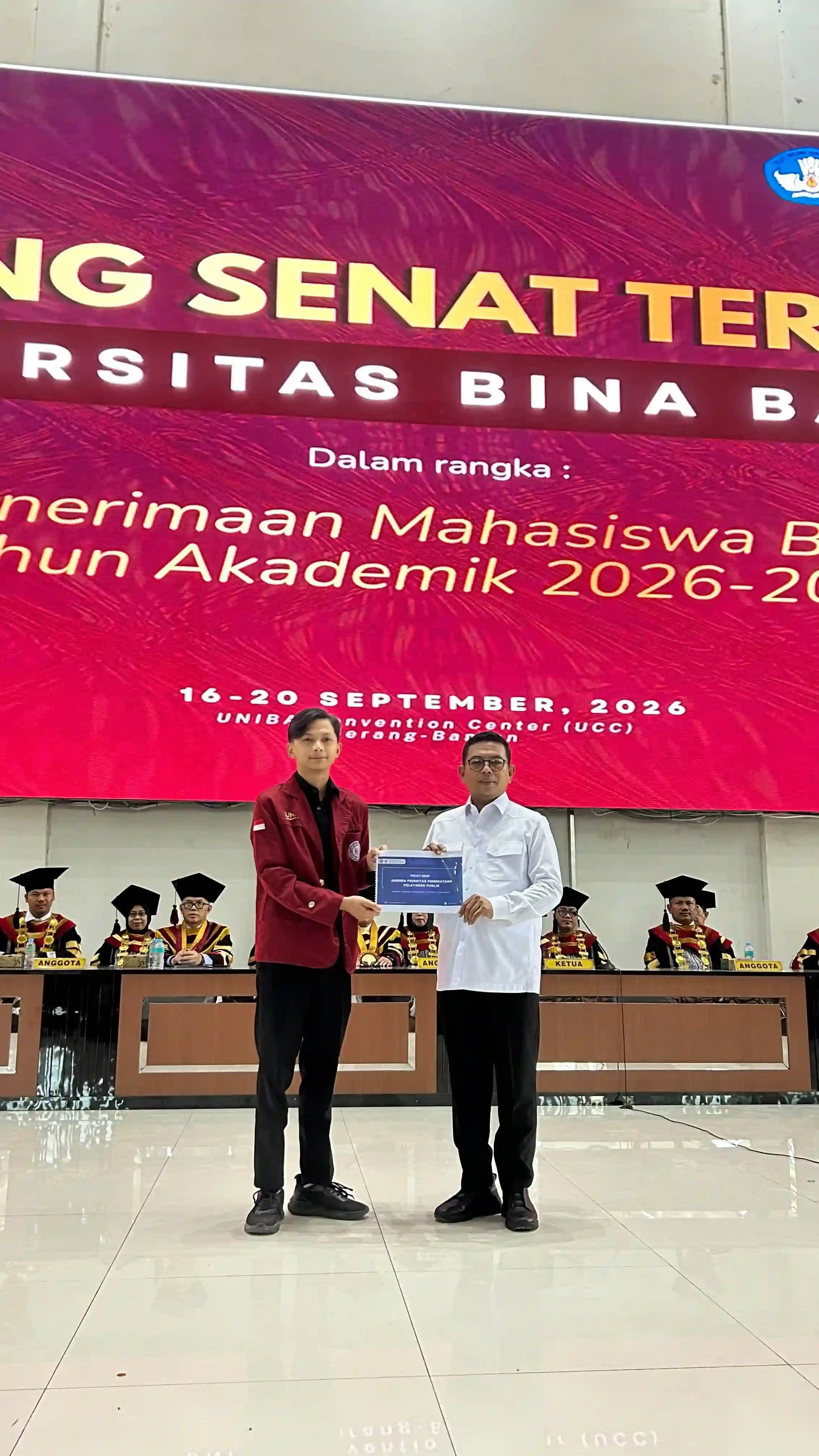 BEM UNIBA Serahkan Policy Brief kepada Gubernur Banten, Soroti Lima Persoalan Strategis di Provinsi Banten